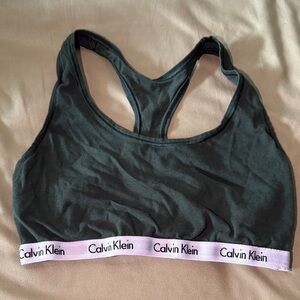 Calvin Klein Forest Green Racerback Bra